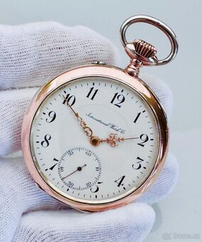 NÁDHERNÉ CELO STŘÍBRNÉ PÁNSKÉ KAPESNÍ HODINKY IWC SCHAFFHAUS - 3