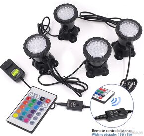Set 4 kusů LED podvodních RGB světel - 3