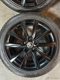 ALU Kola ŠKODA 5x112 R17 Černé TERON Zimní Pneu 225/45/17 - 3