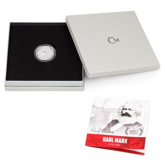 Stříbrná medaile Kult osobnosti - Karl Marx proof - 3
