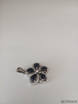 přívěšek se safíry ve stříbře (Ag) (nový) - 3