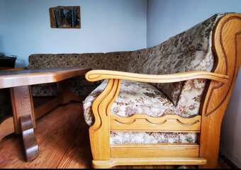 Rustikální rohový gauč a křeslo - 3