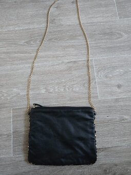 Pěkné kabelka s měnícími flitry černozlatá - 3