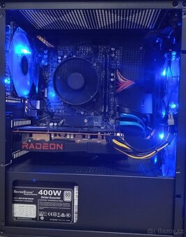 Herní PC s Ryzen 4500, RX 6600 XT a 23" 1080p monitorem - 3