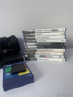 Playstation 2 + 2 Ovladače + Paměťová karta + hry - 3