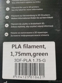 3D tisk,C-Tech PLA filament 1,75 mm,zelená, 1 kg - 3