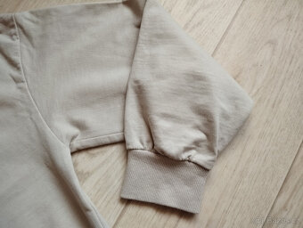 Béžová/melír/smetana mikina+sako vel.146/152/158//10-13 let - 3