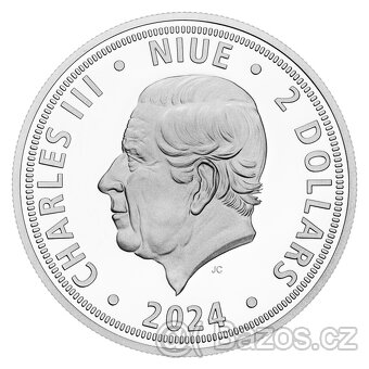 Stříbrná uncová investiční mince Český lev 2024 kolor proof - 3