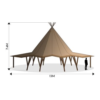 Teepee 132m2 - použitý jednu sezónu - 3