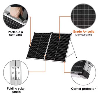 Prodám přenosný solární panel 100W - rámová konstrukce - 3