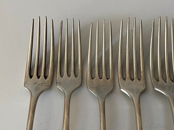 vidličky staré vidličky alpaka příbory značené postříbřené - 3