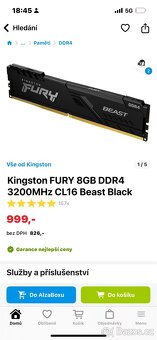 Kingston FURY 8GB DDR4 3200MHz CL16 Beast Black - 3