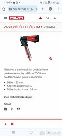 HILTI ZÁSOBNÍK ŠROUBŮ SD-M 1
- 3