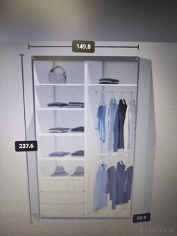 IKEA šatní skříň PAX 150x236x66 cm - 3