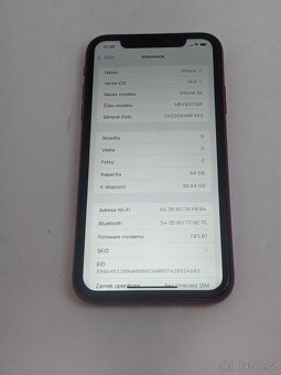 iPhone XR 64gb red. Dobry stav. Baterie 84%. Záruka 6 měsíců - 3
