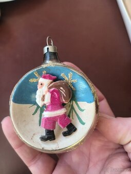 Stará vánoční ozdoby s vlepem - 3