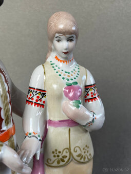 Sousoší Zamilovaný pár 25 cm, Polonne USSR - 3