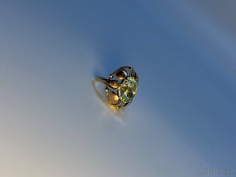 Krásný zlatý prsten - peridot - 3