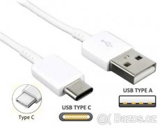 Datový a nabíjecí USB kabel typ C - bílý - 3