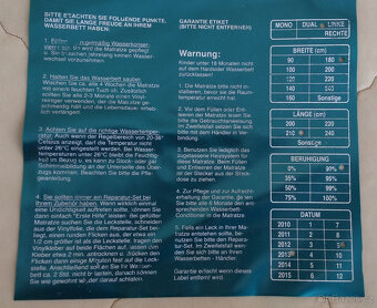 Vodní postel 210 x 180 cm - 3