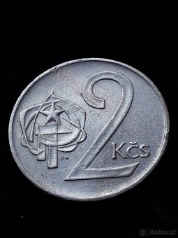 Mince 2 Kčs ČSSR+ČSFR - 10 ks + 5.haléř r.1967 ČSSR, 1 ks. - 3