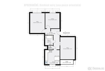 Prodej bytu 3+1 s lodžií a sklepem, 79 m² – Chrudim, ul. Hra - 3