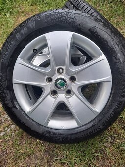 Alu kola 5x112 originál Škoda Octavia II 205/55 R16 - 3
