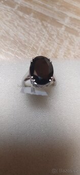 Prodám nový stříbrný prsten s černým spinelem vel.54mm - 3