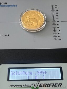 Zlato / zlatá investiční mince Australská Kangaroo +faktura - 3