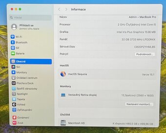 MacBook Pro 2020/32GB RAM/Intel i5/512GB SSD/Záruka - 3