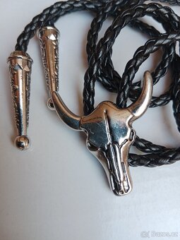 Kovbojské western Bolo býk chrom - 3