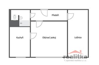Pronájem pěkného bytu 2+1 43 m2, Opava, ul. Hradecká - 3
