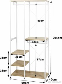 Šatni regalová skříň - NOVÁ - 3