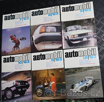 ROČNÍK 1983 ČASOPIS AUTOMOBIL 12KS, ŠKODA 130, 136, ŠKODA GA - 3