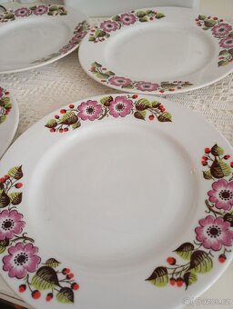 Retro dezertní talířky Czechoslovakia - 3