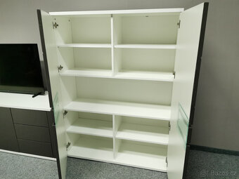 Nová šedobílá obývací stěna TALIA lesk - 3