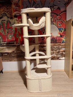 Škrabadlo Edoras XL 160x55x55 cm, krémové - NOVÉ - 3