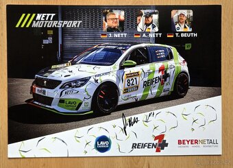 Audi Peugeot Nett Motorsport originální autogramy - 3