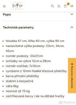 Učící věž 90cm COMFORT přírodní ByVici - 3