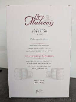 Rum Malecon 15 YO 0,7l 40% + skleničky - 3