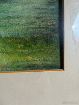 Originál malba obraz Varmila Dušáčková – "V LESE" - 3