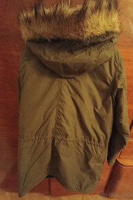 zimní teplá bunda parka zelená L / XL - 3