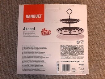 stojan na cukroví 2-patrový, etažér, Banquet, NOVÝ - 3