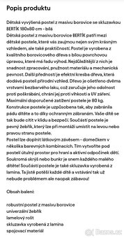 Dětská vyvýšená postel z masivu se skluzavkou 18080 - 3