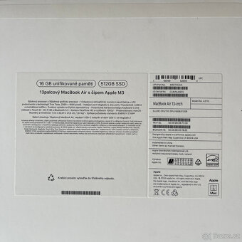 MacBook Air 13" M3 Silver | 16GB RAM, 512SSD | TOP STAV - 3