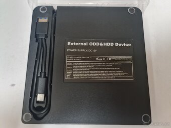 Externí USB3+USB-C vypalovačka CD / DVD SLIM - 3