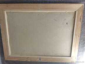 Starý obraz sedlák na poli s koněm - 3