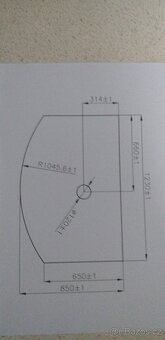Prodám sklo pod krb.kamna FARO s otvorem na CPV - 3