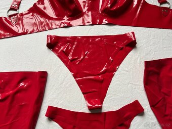 Latexový set oblečení - červený (LatexVogue) - 3