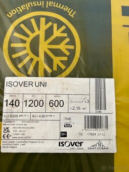 Tepelná izolace - ISOVER UNI 140 mm - 10ks - 2,16m2/kus - 3